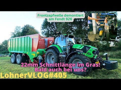 LohnerVLOG#405 Strautmann Magnon 11-430 Deutz Agrotron 7250TTV I Fendt 926 Frontzapfwelle demontiert