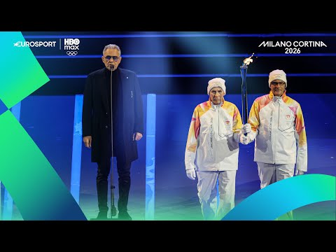 Che emozione! BOCELLI accompagna il viaggio della torcia con BERGOMI e BARESI | #MilanoCortina2026