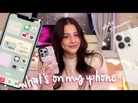 What's on my iPhone 15 Pro Max! *white titanium baddie*✨🤍