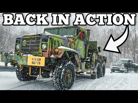 Fixing Military Equipment And Pulling People Out In A SNOW STORM
