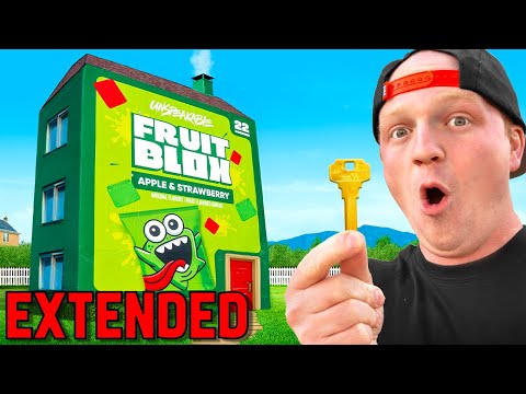 I Survived 24 Hours In My Fruit Snack House!