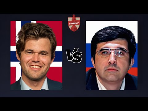 Magnus Carlsen vs Vladimir Kramnik | Titled Tuesday | chesscom