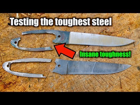 What Is THE TOUGHEST KNIFE STEEL? Testing knife steel.
