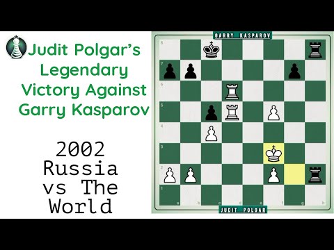 Judit Polgar's Legendary Victory Against Garry Kasparov | 2002 Russia vs The World | Prodigy Pawn