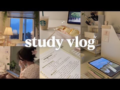 STUDY VLOG |  early productive morning, studying, note, motivation ˚ ༘