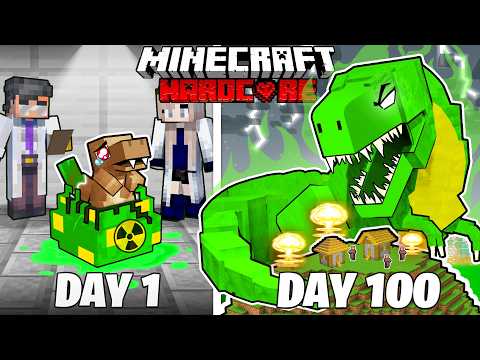 I Survived 100 Days as a NUCLEAR DINOSAUR in HARDCORE Minecraft
