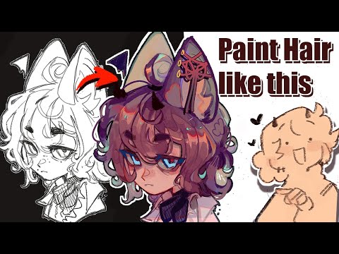 How i COLOR and RENDER hair ! pt.2