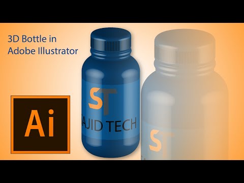 How to make 3d bottle in Illustrator | 3d bottle in Adobe Illustrator CC