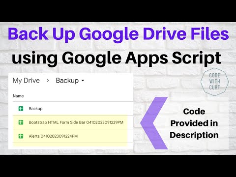 Google Apps Script - Back Up Google Drive Files