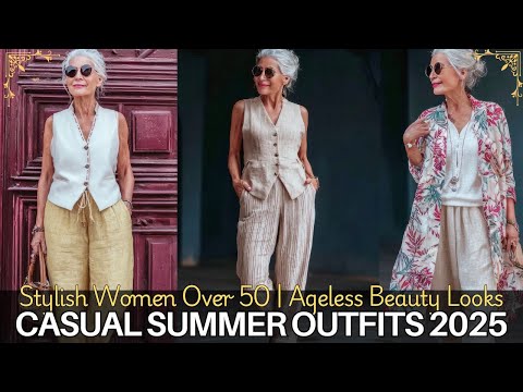 💖 Stylish & Casual Summer Outfits 2025 for Women Over 50 | Ageless Beauty Looks! 🌸