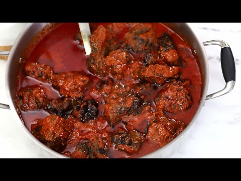NIGERIAN BEEF STEW | BEEF STEW WITH ROASTED PEPPERS