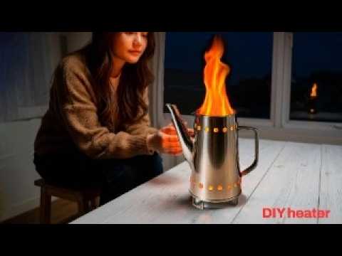 DIY Mini Solo Stove from Stainless Steel Kettle! (No Smoke, No Gas)
