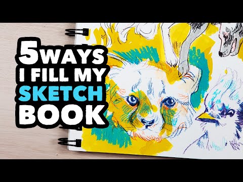 5 Ways I Fill my Sketchbook // tips for cohesive spreads