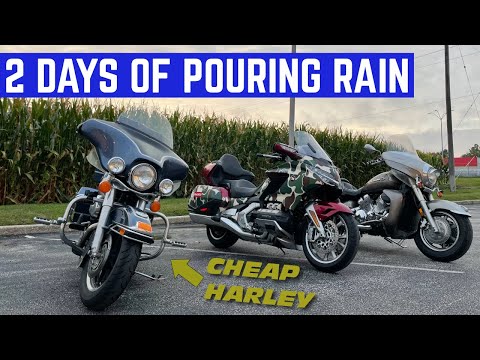 The WETTEST Motorcycle Ride Ive EVER DONE *Will The Harley Make It?*