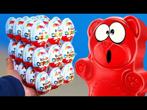 ВСКРЫЛ НОВЫЙ КИНДЕР СЮРПРИЗ (36 ШТУК) И ЖЕЛЕЙНЫЙ МЕДВЕДЬ ВАЛЕРА