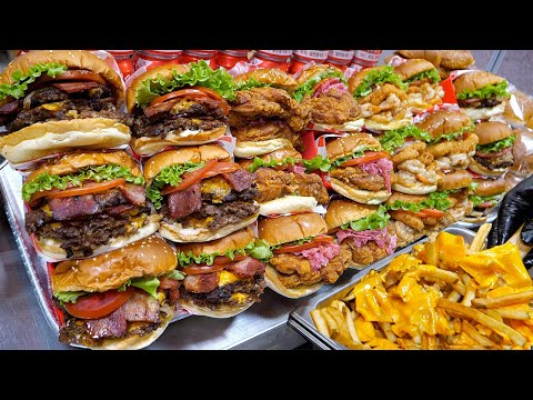 Various & Delicious!! BEST 7 Korean-style handmade burgers compilation - Korean street food