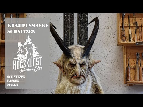 Holzkunst Eder Sebastian:  Timelaps / Schnitzen und fertigen einer Krampusmaske