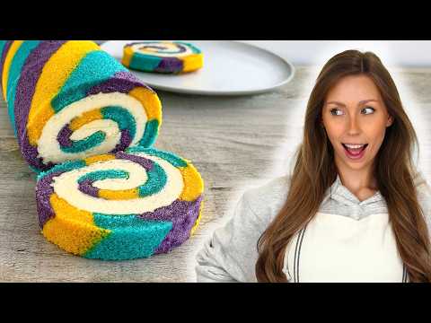 How To Make A Rainbow Swiss Roll (EASY)