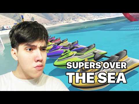 Supers and Spidey Ride Over the Sea to the boats for Compete crazy Challenge!