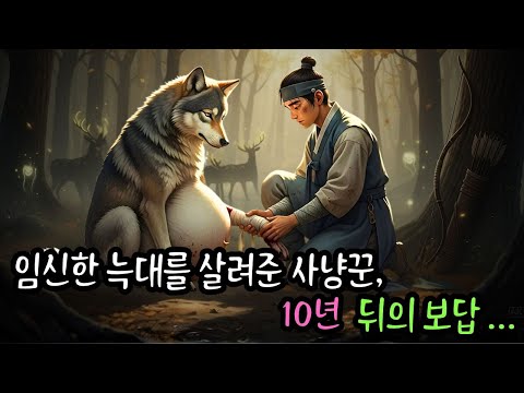 👌잠자기전 듣는 옛날이야기 1시 ㅣ 임신한 어미 늑대를 살려준 사냥꾼, 10년 후 늑대 무리의 보호를 받다 ㅣ옛날이야기 ㅣ민담 ㅣ오디오북ㅣ전설ㅣ설화 ㅣ야담