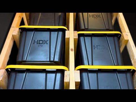 DIY Tote Rack Build for Beginners | Easy 27 Gallon Storage Rack Tutorial (HDX Bins)
