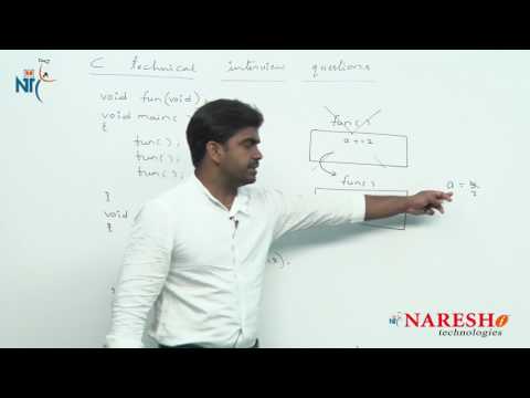 Storage Classes | C Technical Interview Questions and Answers | Mr. Srinivas