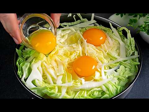 Kohl mit Eiern schmeckt besser als Fleisch❗️Einfaches, schnelles und sehr leckeres Abendessenrezept!