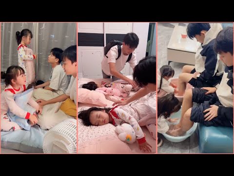 Twin Brother Take Care Twin Sister|Cute Family❤️‍🔥🔥❤️