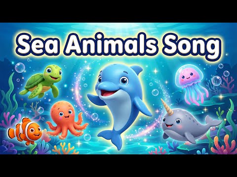 Ocean Animal Song 🌈 | Cute Sea Animals Song for Kids