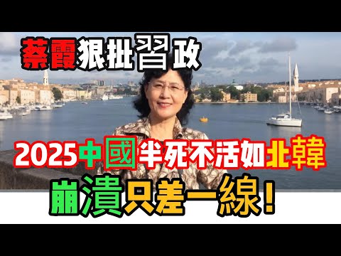 蔡霞狠批習政：2025中國半死不活如北韓，崩潰只差一線！#習近平批評 #蔡霞狠批 #北韓命運 #2025中國 #半死不活 #經濟倒退 #官不聊生 #民不聊生 #恐怖氛圍 #體制崩潰