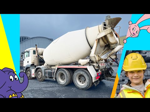 Moritz und die Maschinen: Beton verteilen mit dem Betonmischer und Betonpumpe | Der Elefant | WDR