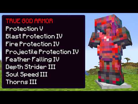 How I Got PROTECTION V Armor in Survival Minecraft...