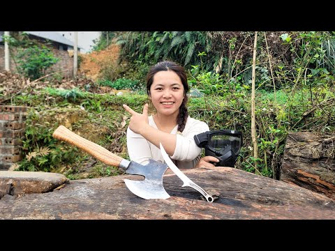 I Forged a MULTI PURPOSE Axe and Filter Knife from Scrap Metal