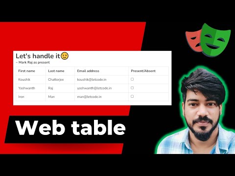 Playwright web table concept | Playwright Typescript tutorial - Part 92