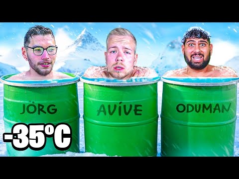 Wer als letztes EISBAD verlässt kriegt 1.000 EURO 🥶 (fast erfroren)