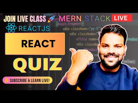 React Quiz  | Props, Components, Hooks (useState, useRef, useEffect) | Interview Practice