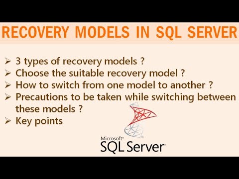 Recovery models in SQL Server || Full, Simple & Bulk-Logged recovery models || Ms SQL