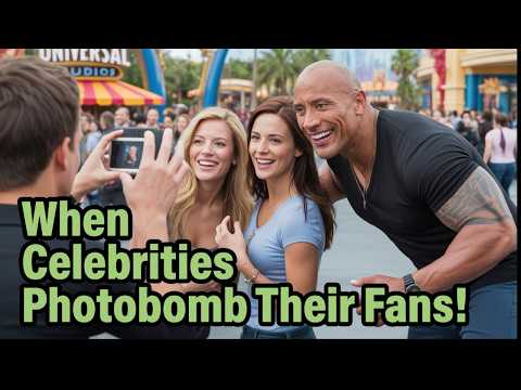FUNNY Moments When Celebrities Photobomb their Fans!