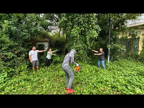 Haunting neighbors in this overgrown abandoned house | satisfying cleanup Transformation