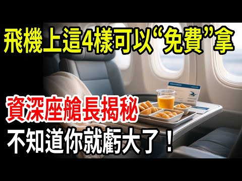 A veteran cabin crew manager reveals: These 4 items are given away for free on airplanes! 90% of...