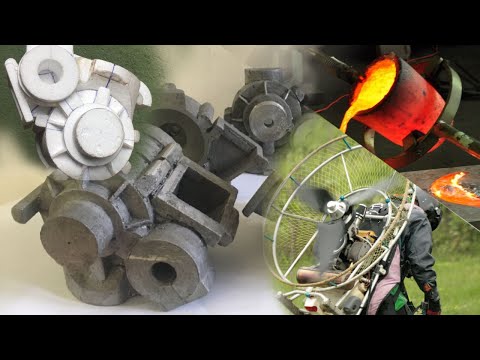 Lost foam casting a crank case of paraglider engine