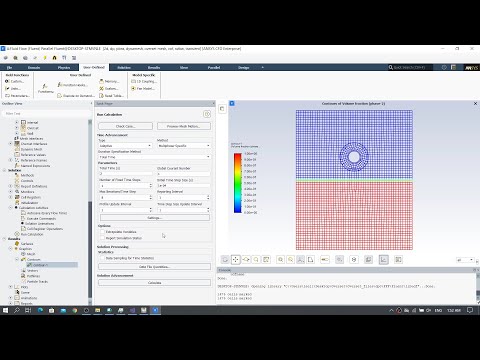 (60fps) Getting started: Dropping object into water using Overset mesh in Ansys Fluent
