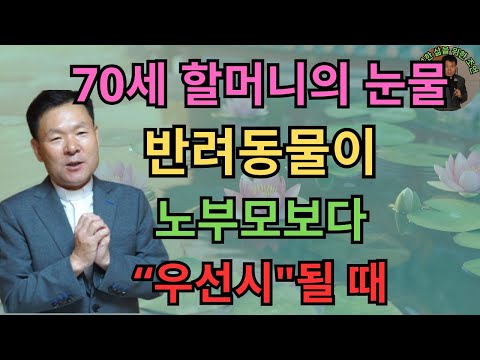 70세 할머니의 눈물: 반려동물이 노부모보다 “우선시”될 때.