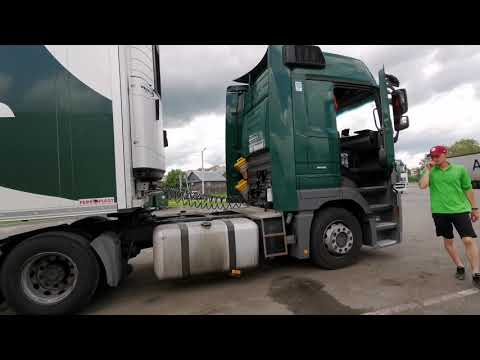 Стажировка дальнобойщика.Как отцепить прицеп