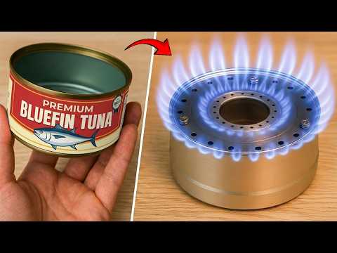 Never throw away that can of bluefin tuna! Turn It into a Powerful Mini Stove | Inventions 247