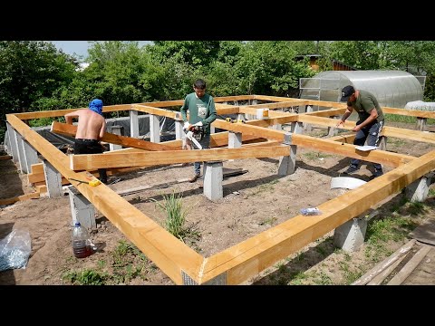 We have built the cheap summer house. From start to finish