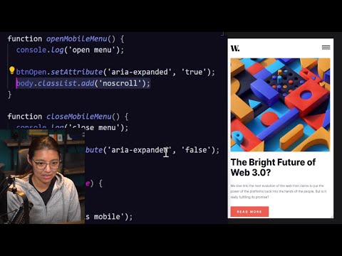 Coding walkthrough: building a website w/ HTML, SCSS, JS