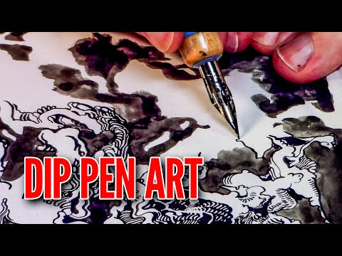 Pure Dip Pen Meditation (No Plan, Just Ink)