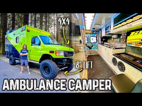 This 8" Lift 4x4 Ambulance Has a Secret Command Center... (Full Tour)