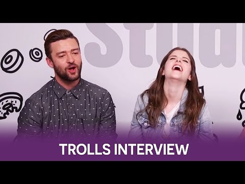 Anna Kendrick & Justin Timberlake geek out over Gwen Stefani | Trolls Interview